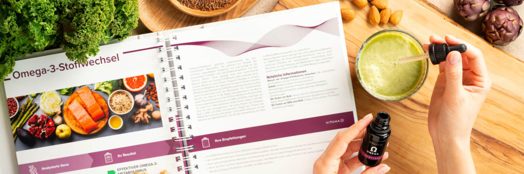 Produktfoto Vitana X DNA Analyse Buch mit Model